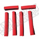 Handlebar Wrap Kit, Red, 6 Piece; 04-11 Yamaha Rhino UTV