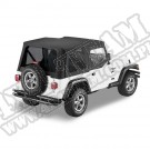 Plandeka PREMIUM z płótna Sailcloth Replace-A-Top przyciemniane okna/poszycie drzwi Czarny 97-02 Jeep Wrangler