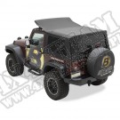 Plandeka PREMIUM z płótna Sailcloth Replace-A-Top Czarny Diamond 07-09 Jeep 2 drzwiowy JK Wrangler