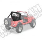 Tylna osłona kabiny przed wiatrem Windjammer Czarny 80-95 Jeep CJ i Wrangler