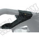 This Czarny diamond Panel głośnikowy cap from Bestop protects the wiring i speakers from the weather on 07-14 Jeep Wrangler.