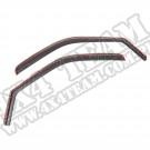 Przednie owiewki, czarny mat, mocowane do rynienek, 99-14 Ford F250-F550 Crew