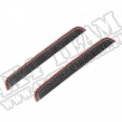 Tylne owiewki, czarny mat, mocowane do rynienek, 99-14 Ford F250-F550 Crew