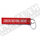 Zawieszka do kluczy "Check before drive" czerwona