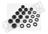 Body Mount Kit, Black; 80-86 Jeep CJ5/CJ7