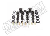 Suspension Bushing Kit, Polyurethane, Black; 84-01 Jeep Cherokee XJ