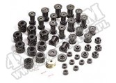 Suspension Bushing Kit, Polyurethane, Black; 87-95 Jeep Wrangler YJ