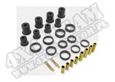 Suspension Control Arm Bushing Kit, Front, Black; 84-01 Cherokee XJ