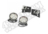 Zestaw lamp okrągłych LED z mocowaniami 07-15 Jeep Wrangler JK