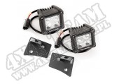 Komplet podszybia z reflektorami LED DualCube; 07-17 Jeep Wrangler JK