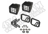 Zestaw lamp LED z uchwytami, kwadratowe, 07-15 Jeep Wrangler