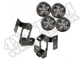 Mocowanie lampy, zestaw z okr. LED, półmat czarny, 07-15 Jeep Wrangler