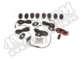 Oświetlenie LED Rock Light Kit z instalacją, 4-elementowe, białe; 07-16 Wrangler JK