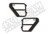 Tylne drzwi rurowe Fortis, czarna tekstura; 18-18 Jeep Wrangler JLU, 4 Door