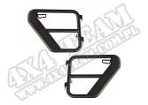 Tylne drzwi rurowe Fortis, czarna tekstura; 18-18 Jeep Wrangler JLU, 4 Door