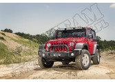 Zestaw przedniego zderzaka Spartacus, czarna satyna, 07-15 Jeep Wrangler