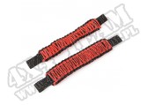 Czerwone uchwyty Paracord pod zagłówek, 07-17 Jeep Wrangler JK 