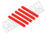 Wkładki klamek zewnętrznych, czerwone, 4 Dr; 07-16 Jeep Wrangler JKU