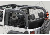 Osłona pałąków, czarny polyester, 07-15 Jeep Wrangler (JK)