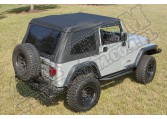 Miękki dach, czarny, 97-06 Jeep Wrangler (TJ)