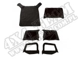 Poszycie plandeki Montana Top, Black Diamond, z drzwiami, przyciemniane okna; 97-06 Jeep Wrangler TJ