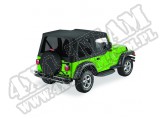 Plandeka Replace-A-Top z przyciemnianymi oknami/poszyciem drzwi Czarny Diamond 03-06 Jeep TJ