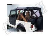 Plandeka ze stelażem Tigertop Czarny 76-86 Jeep CJ7