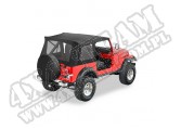 Plandeka ze stelażem Supertop Czarny 76-86 Jeep CJ7 i 87-95 YJ Wrangler