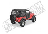 Plandeka ze stelażem Supertop z drzwiami Czarny Denim 80-86 Jeep CJ7 i 87-95 YJ Wrangler