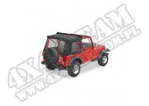 Plandeka ze stelażem Sunrider Czarny 76-86 Jeep CJ7 i 87-95 YJ Wrangler