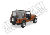 Plandeka ze stelażem Sunrider Szary 76-86 Jeep CJ7 i 87-95 YJ Wrangler