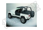 Daszek Bikini mocowany bez pasków Czarny Denim 80-86 Jeep CJ7