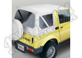 Soft Top, White Denim, Clear Windows; 86-95 Suzuki Samurai