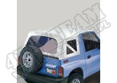 Soft Top, White Denim, Clear Windows; 95-98 Suzuki Sidekicks