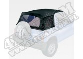 XHD Soft Top, Black Denim, Clear Windows; 95-98 Suzuki Sidekicks