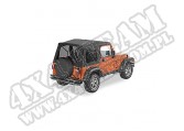 Plandeka ze stelażem Supertop przyciemniane oknaed Windows Czarny Denim 97-02 Jeep TJ Wrangler