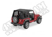 Plandeka ze stelażem Supertop Replacement Skin Czarny Denim 97-06 Jeep TJ Wrangler