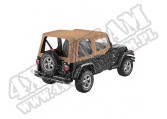 Plandeka PREMIUM z płótna Sailcloth Replace-A-Top z poszyciem drzwi Spice 88-95 Jeep YJ Wrangler