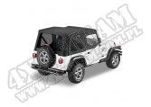 Plandeka PREMIUM z płótna Sailcloth Replace-A-Top przyciemniane okna/poszycie drzwi Czarny 97-02 Jeep Wrangler