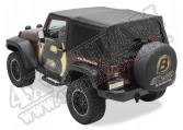Plandeka PREMIUM z płótna Sailcloth Replace-A-Top Czarny Diamond 2010 Jeep 2 drzwiowy JK Wrangler