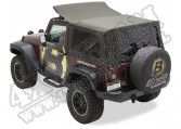 Plandeka LUXURY BLACK TWILL Jeep 10-13 Wrangler 2 drzwiowy bez drzwi; przyciemniane tylne okna, Czarny