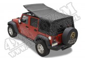 Plandeka LUXURY BLACK TWILL Jeep 10-13 Wrangler Unlimited bez drzwi; przyciemniane tylne okna, Czarny