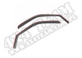 Przednie owiewki, czarny mat, mocowane do rynienek, 99-14 Ford F250-F550 Crew